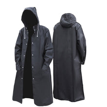 Load image into Gallery viewer, Classic Black Long Rain Coat

